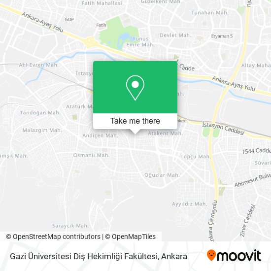 Gazi Üniversitesi Diş Hekimliği Fakültesi map
