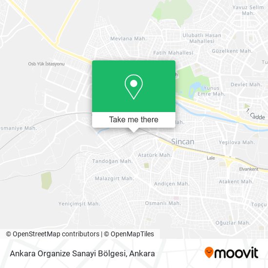 Ankara Organize Sanayi Bölgesi map