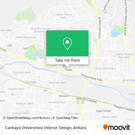 Cankaya Universitesi Interior Design map