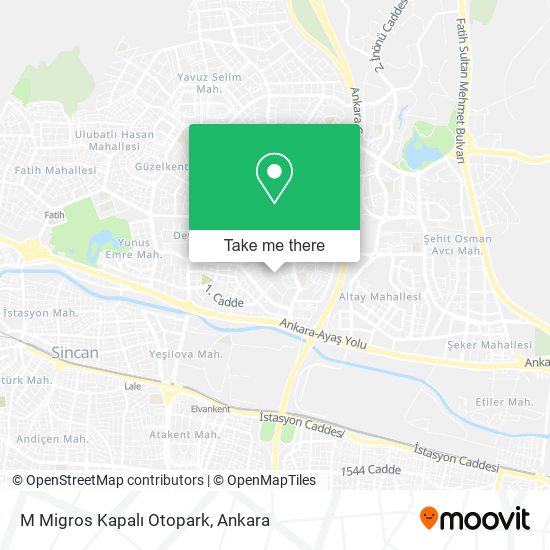 M Migros Kapalı Otopark map