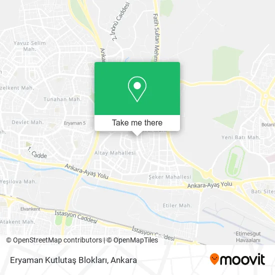 Eryaman Kutlutaş Blokları map