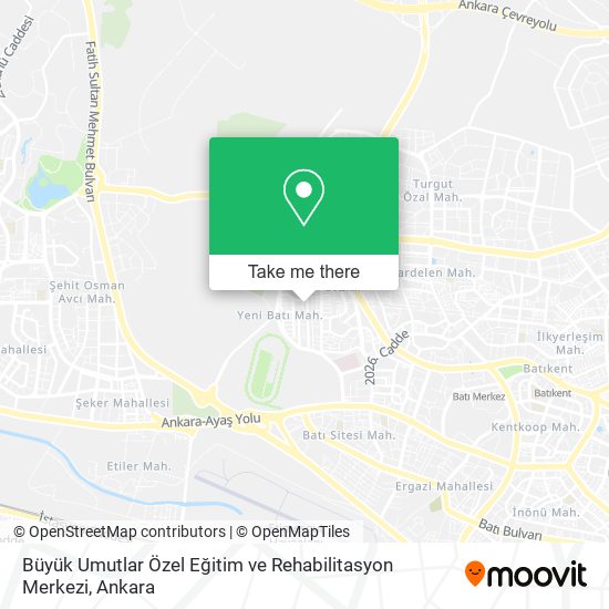 Büyük Umutlar Özel Eğitim ve Rehabilitasyon Merkezi map