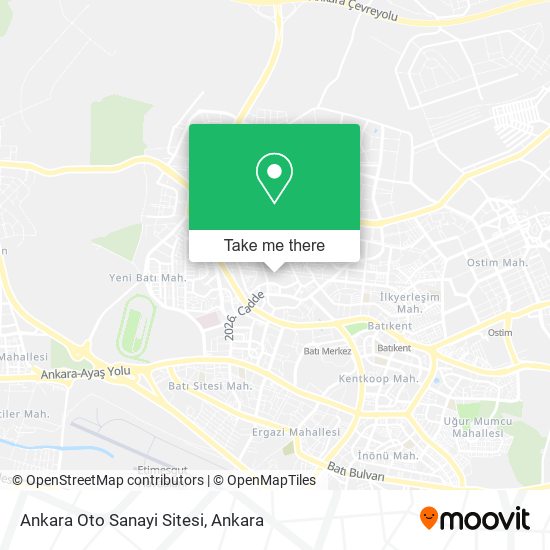 Ankara Oto Sanayi Sitesi map
