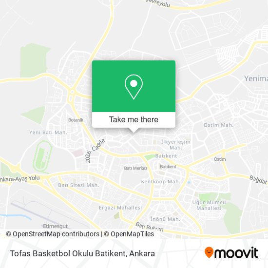 Tofas Basketbol Okulu Batikent map
