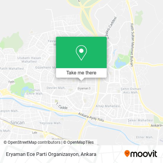 Eryaman Ece Parti Organizasyon map