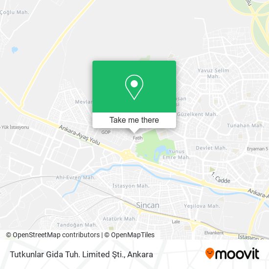 Tutkunlar Gida Tuh. Limited Şti. map