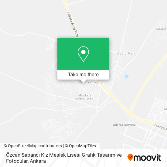 Özcan Sabancı Kız Meslek Lısesı Grafık Tasarım ve Fotocular map