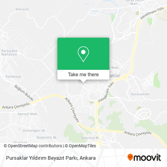 Pursaklar Yıldırım Beyazıt Parkı map