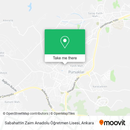 Sabahattin Zaim Anadolu Öğretmen Lisesi map