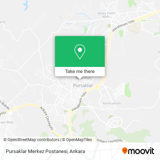 Pursaklar Merkez Postanesi map