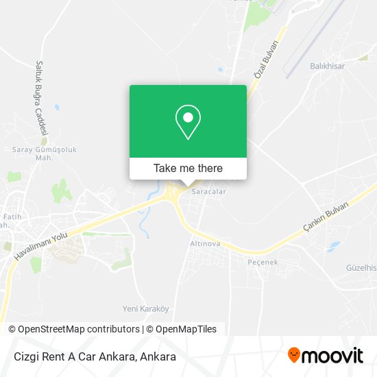 Cizgi Rent A Car Ankara map