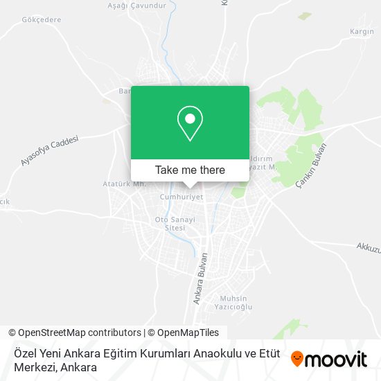 Özel Yeni Ankara Eğitim Kurumları Anaokulu ve Etüt Merkezi map