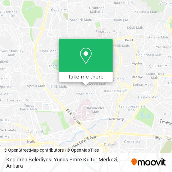 Keçiören Belediyesi Yunus Emre Kültür Merkezi map