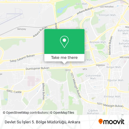 Devlet Su İşleri 5. Bölge Müdürlüğü map