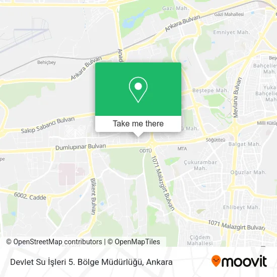 Devlet Su İşleri 5. Bölge Müdürlüğü map