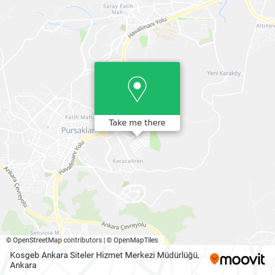 Kosgeb Ankara Siteler Hizmet Merkezi Müdürlüğü map