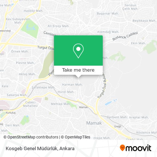 Kosgeb Genel Müdürlük map