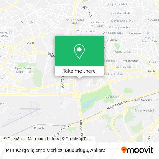 PTT Kargo İşleme Merkezi Müdürlüğü map