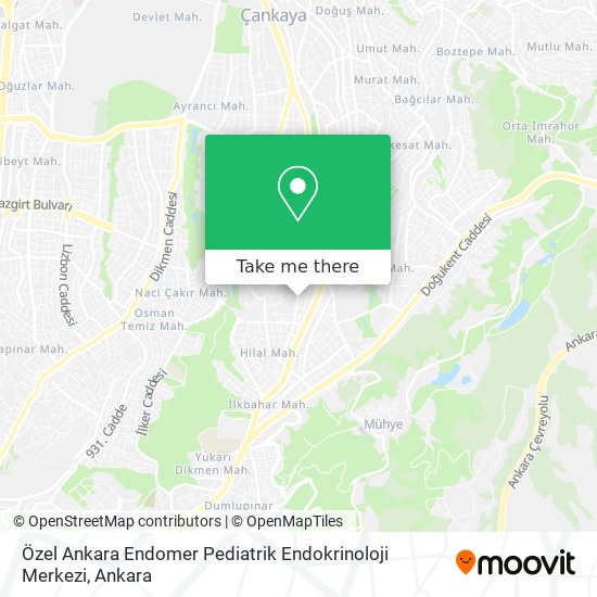 Özel Ankara Endomer Pediatrik Endokrinoloji Merkezi map