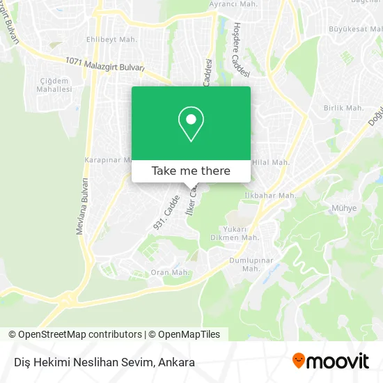 Diş Hekimi Neslihan Sevim map