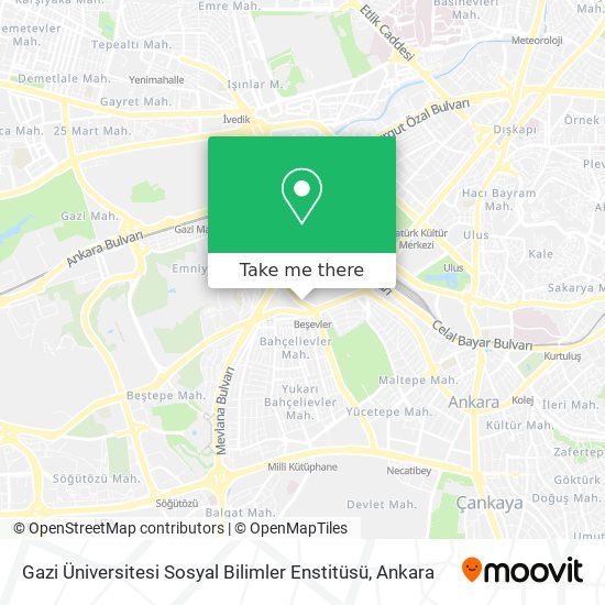 Gazi Üniversitesi Sosyal Bilimler Enstitüsü map