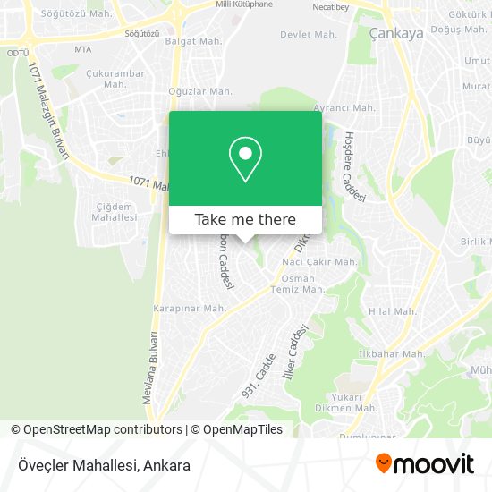 Öveçler Mahallesi map