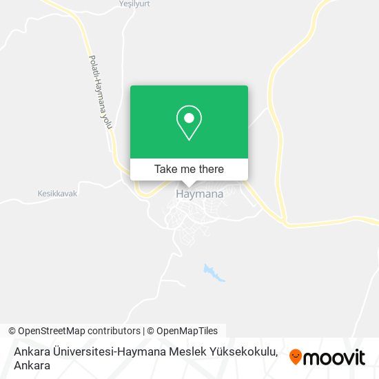 Ankara Üniversitesi-Haymana Meslek Yüksekokulu map