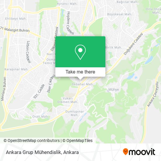 Ankara Grup Mühendislik map