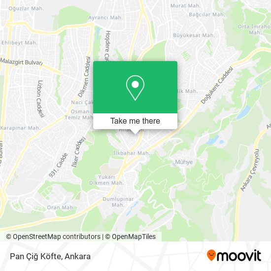Pan Çiğ Köfte map