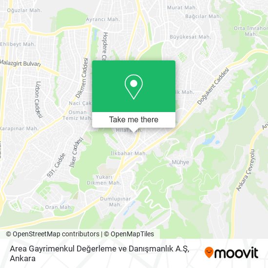 Area Gayrimenkul Değerleme ve Danışmanlık A.Ş map