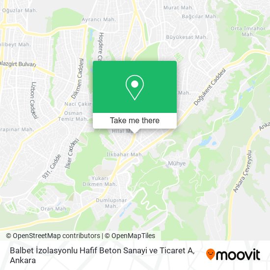 Balbet İzolasyonlu Hafif Beton Sanayi ve Ticaret A map