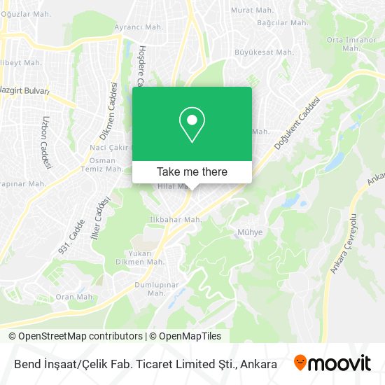 Bend İnşaat / Çelik Fab. Ticaret Limited Şti. map