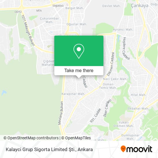 Kalayci Grup Sigorta Limited Şti. map