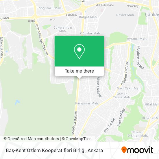 Baş-Kent Özlem Kooperatifleri Birliği map