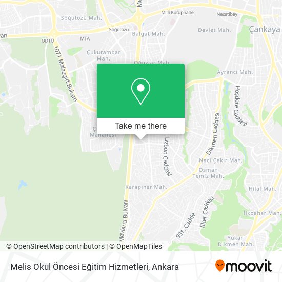 Melis Okul Öncesi Eğitim Hizmetleri map