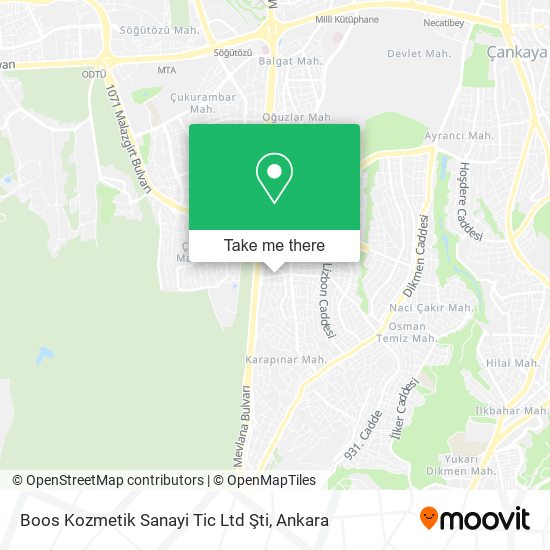 Boos Kozmetik Sanayi Tic Ltd Şti map