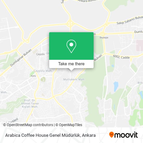 Arabica Coffee House Genel Müdürlük map
