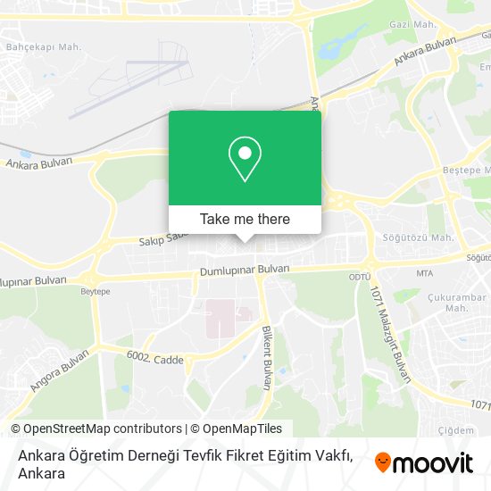 Ankara Öğretim Derneği Tevfik Fikret Eğitim Vakfı map