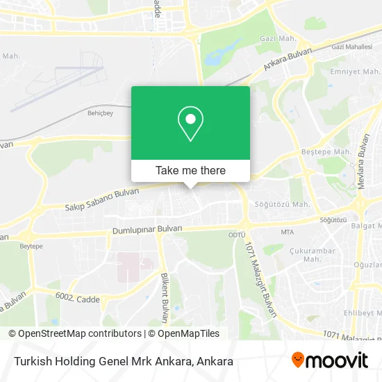 Turkish Holding Genel Mrk Ankara map