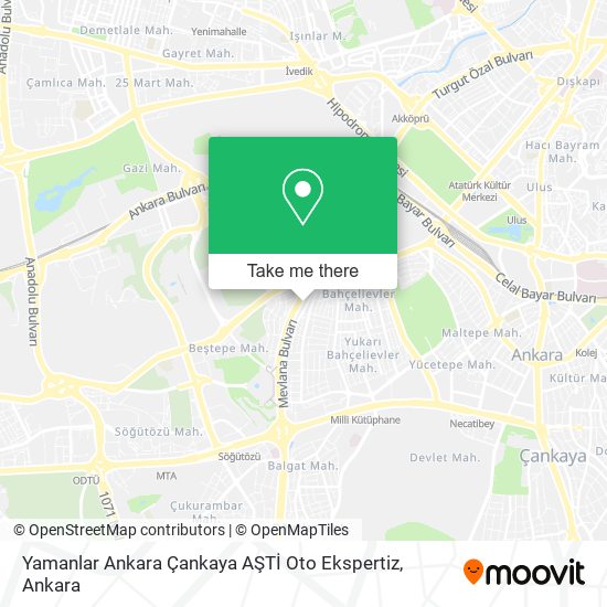 Yamanlar Ankara Çankaya AŞTİ Oto Ekspertiz map