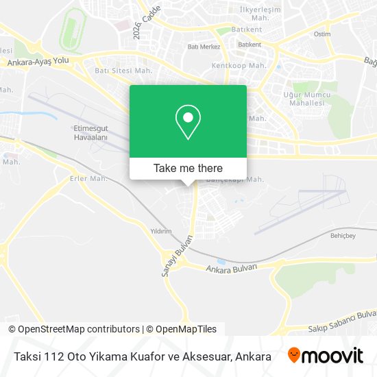 Taksi 112 Oto Yikama Kuafor ve Aksesuar map