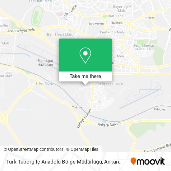 Türk Tuborg Iç Anadolu Bölge Müdürlüğü map