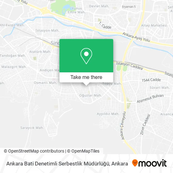 Ankara Bati Denetimli Serbestlik Müdürlüğü map