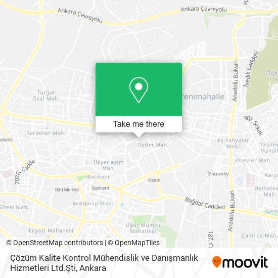 Çözüm Kalite Kontrol Mühendislik ve Danışmanlık Hizmetleri Ltd.Şti map