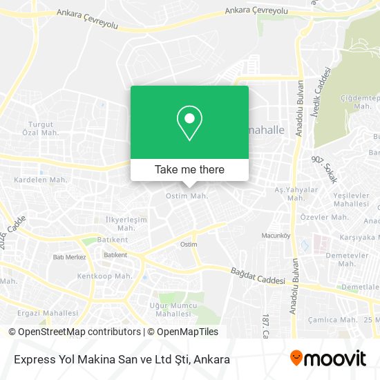 Express Yol Makina San ve Ltd Şti map