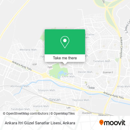 Ankara Itri Güzel Sanatlar Lisesi map