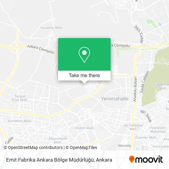 Emit Fabrika Ankara Bölge Müdürlüğü map