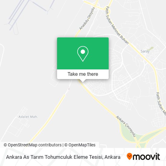 Ankara As Tarım Tohumculuk Eleme Tesisi map