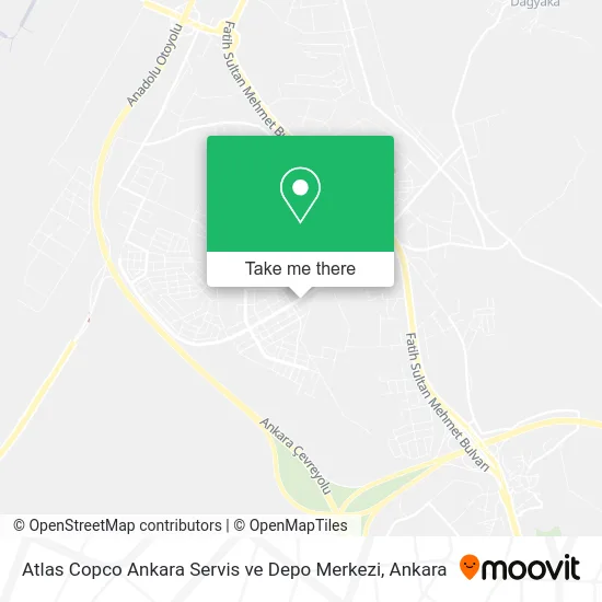 Atlas Copco Ankara Servis ve Depo Merkezi map