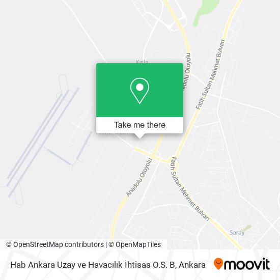 Hab Ankara Uzay ve Havacılık İhtisas O.S. B map